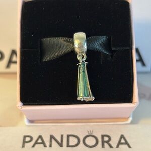Discontinued Disney’s Pandora Elsa’s Silver and Green Dress Charm